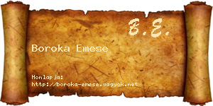 Boroka Emese névjegykártya